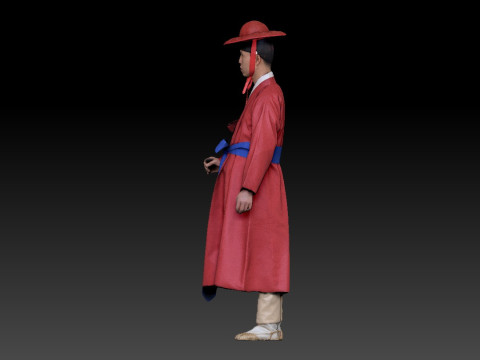 Korean Royal Procession dress hanbok Costume collection 17 Model 3D