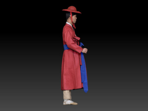 Korean Royal Procession dress hanbok Costume collection 17 Model 3D