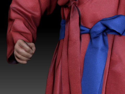 Korean Royal Procession dress hanbok Costume collection 17 3D Model