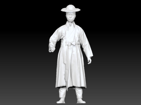 Korean Royal Procession dress hanbok Costume collection 17 Model 3D