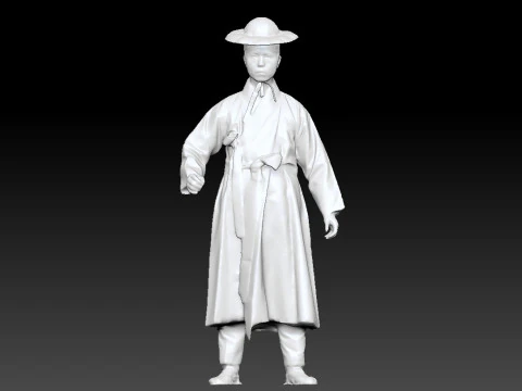 Korean Royal Procession dress hanbok Costume collection 17 3D Model