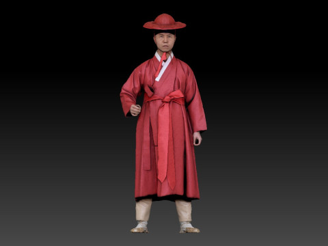 Korean Royal Procession dress hanbok Costume collection 18 3D-Modell