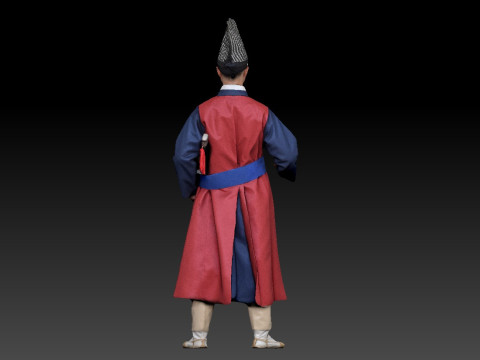 Korean Royal Procession dress hanbok Costume collection 19 3D 模型