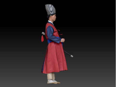 Korean Royal Procession dress hanbok Costume collection 19 3D 模型