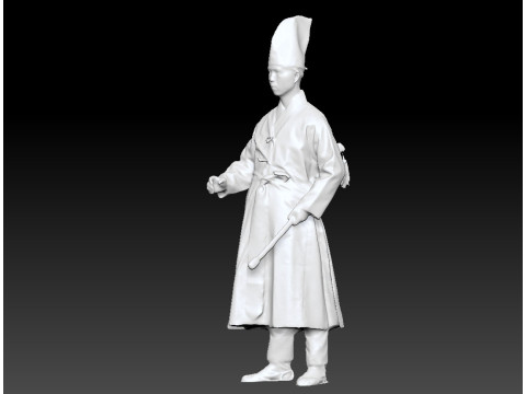 Korean Royal Procession dress hanbok Costume collection 19 3D 模型