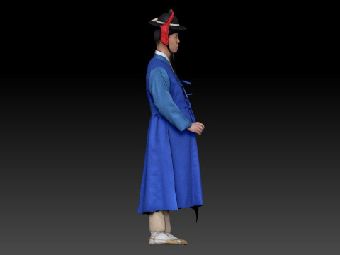 Korean Royal Procession dress hanbok Costume collection 20 3Dモデル