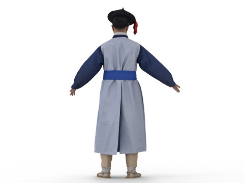 Korean Royal Procession dress hanbok Costume collection 21 3D-Modell