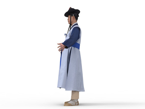 Korean Royal Procession dress hanbok Costume collection 21 3D-Modell