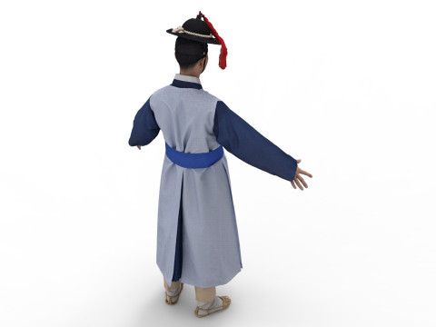 Korean Royal Procession dress hanbok Costume collection 21 3D-Modell
