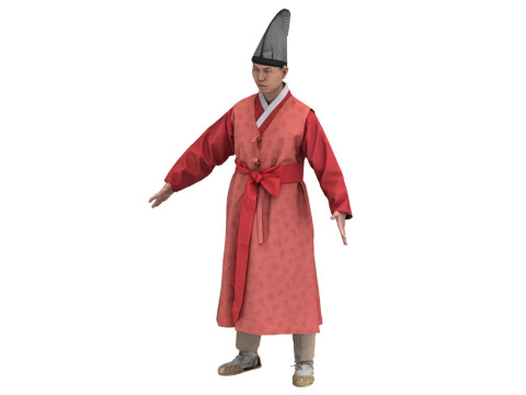 Korean Royal Procession dress hanbok Costume collection 22 3D-Modell