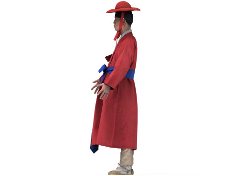 Korean Royal Procession dress hanbok Costume collection 23 Model 3D