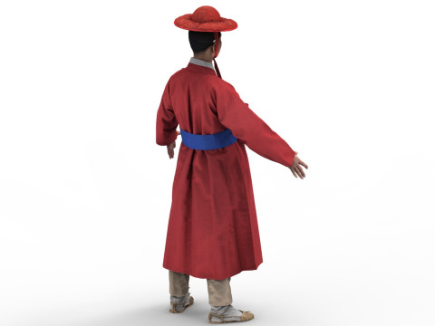 Korean Royal Procession dress hanbok Costume collection 23 Model 3D