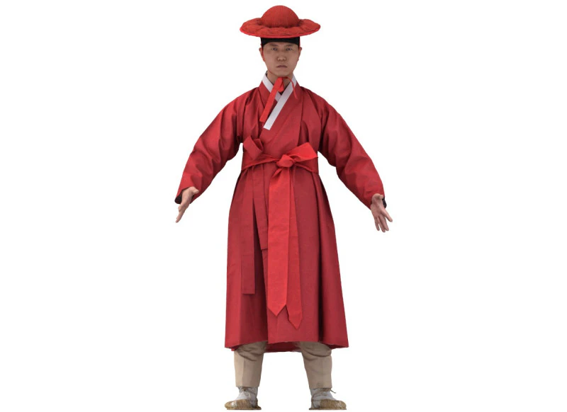 Koreaanse koninklijke processiejurk hanbok kostuumcollectie 24 3D Model .c4d .max .obj .3ds .fbx .stl .blend 