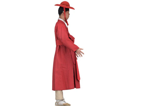 Koreaanse koninklijke processiejurk hanbok kostuumcollectie 24 3D Model