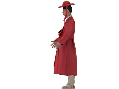 Koreaanse koninklijke processiejurk hanbok kostuumcollectie 24 3D Model