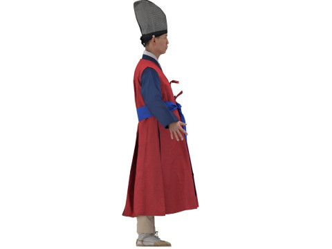 Korean Royal Procession dress hanbok Costume collection 25 3D Model