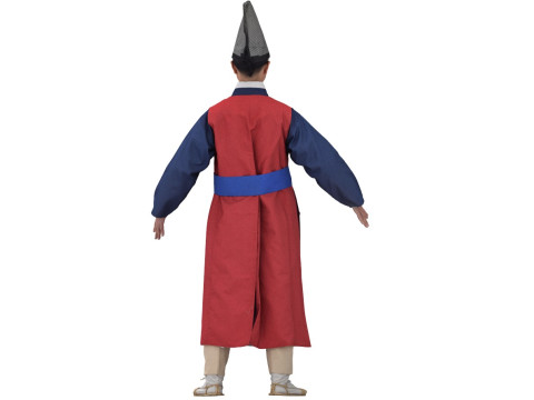 Korean Royal Procession dress hanbok Costume collection 25 3D Model