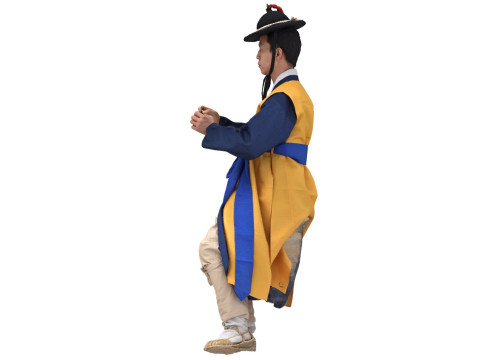 Korean Royal Procession dress hanbok Costume collection 27 Modello 3D