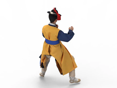 Korean Royal Procession dress hanbok Costume collection 27 3D Model