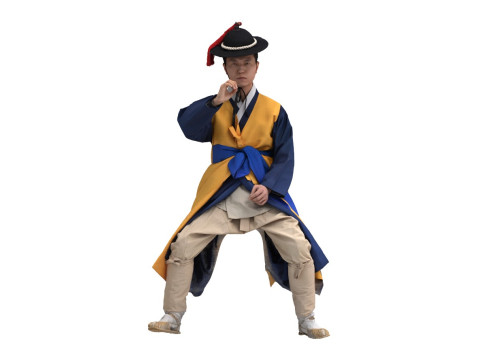 Korean Royal Procession dress hanbok Costume collection 28 3D Модель
