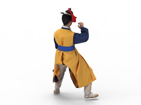 Korean Royal Procession dress hanbok Costume collection 28 Model 3D