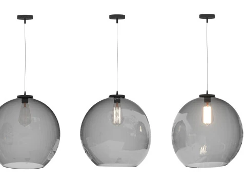 Lampu dengan kap lampu berbentuk bola Model 3D