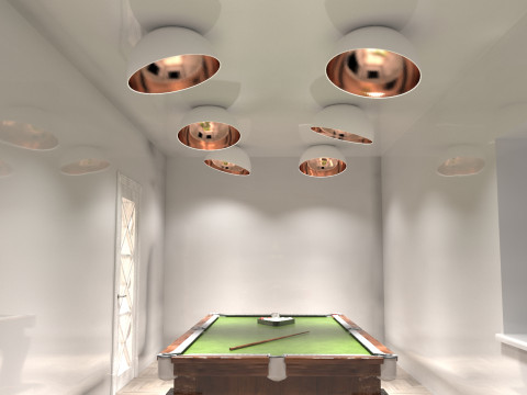 Hemisphere lamp with tilt 3D Model