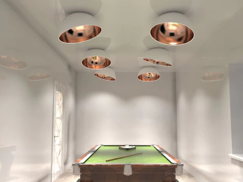 Lampe h&eacute;misph&egrave;re avec inclinaison Modèle 3D