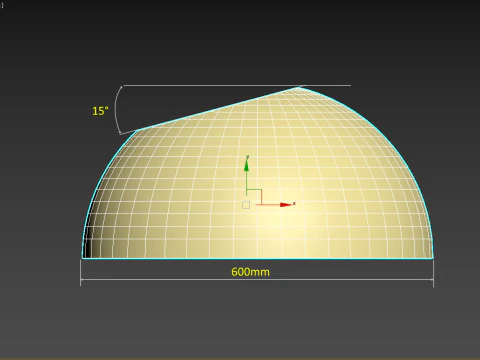 Hemisphere lamp with tilt 3D Model