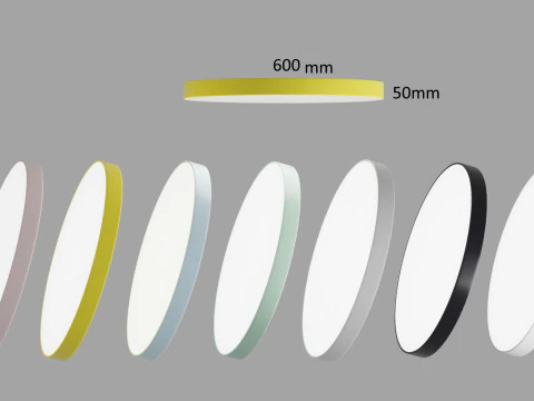 L&aacute;mparas LED de techo plano Modelo 3D