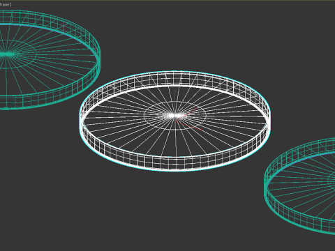 Flat ceiling LED lamps Model 3D