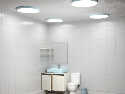 Flat ceiling LED lamps Model 3D