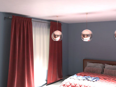 Double ceiling lamp 3D Model