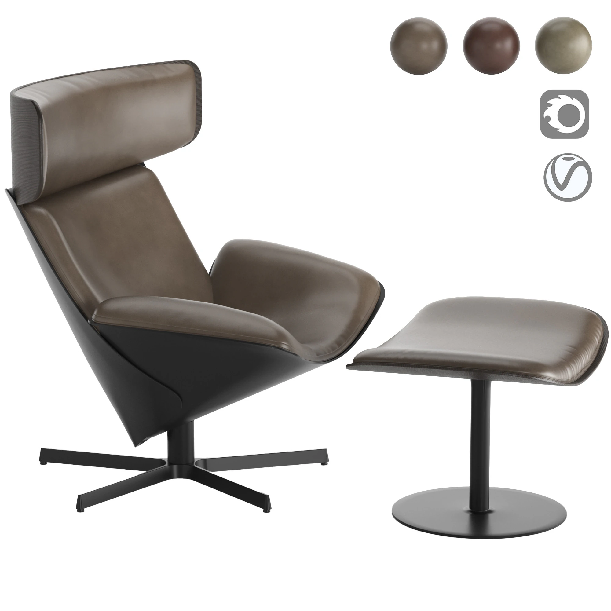 Bebitalia Almora Chair 3D Model .c4d .max .obj .3ds .fbx .stl .blend