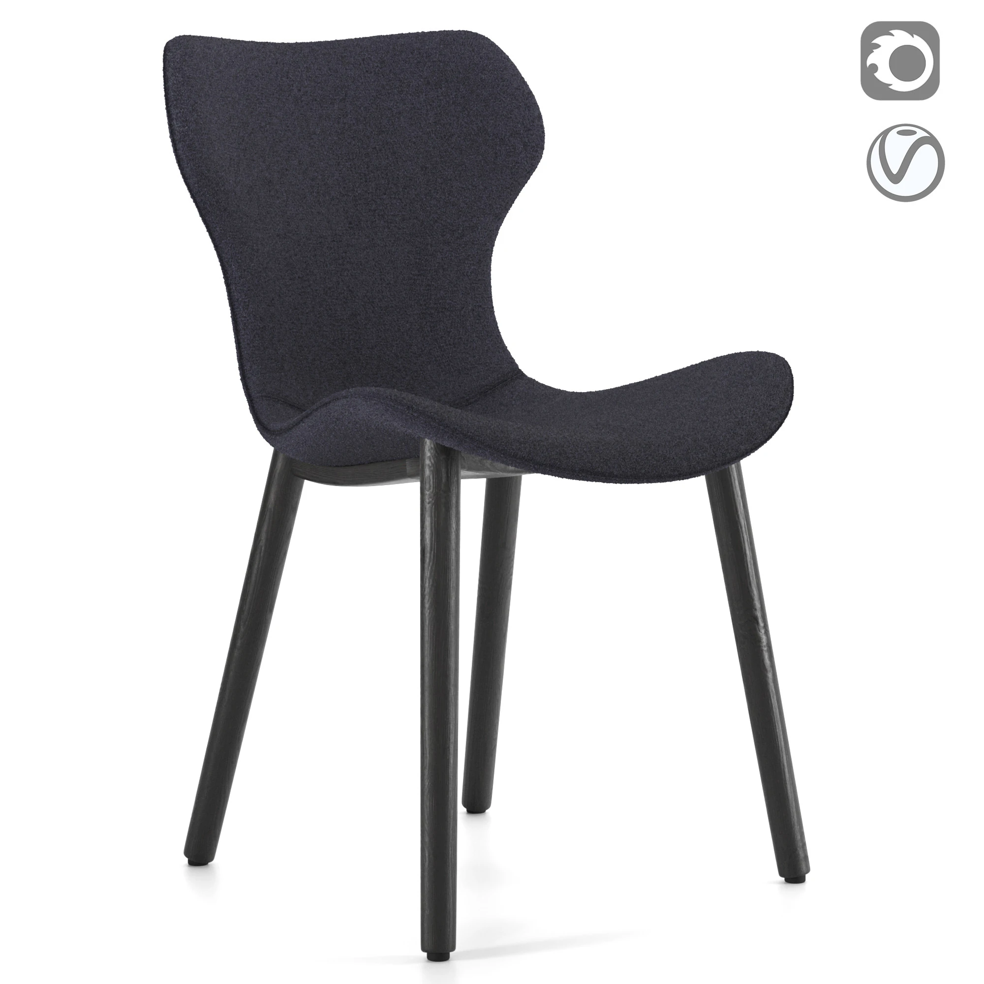 Bebitalia Papilio Shell PSH2 Chair 3D Model .c4d .max .obj .3ds .fbx .stl .blend 