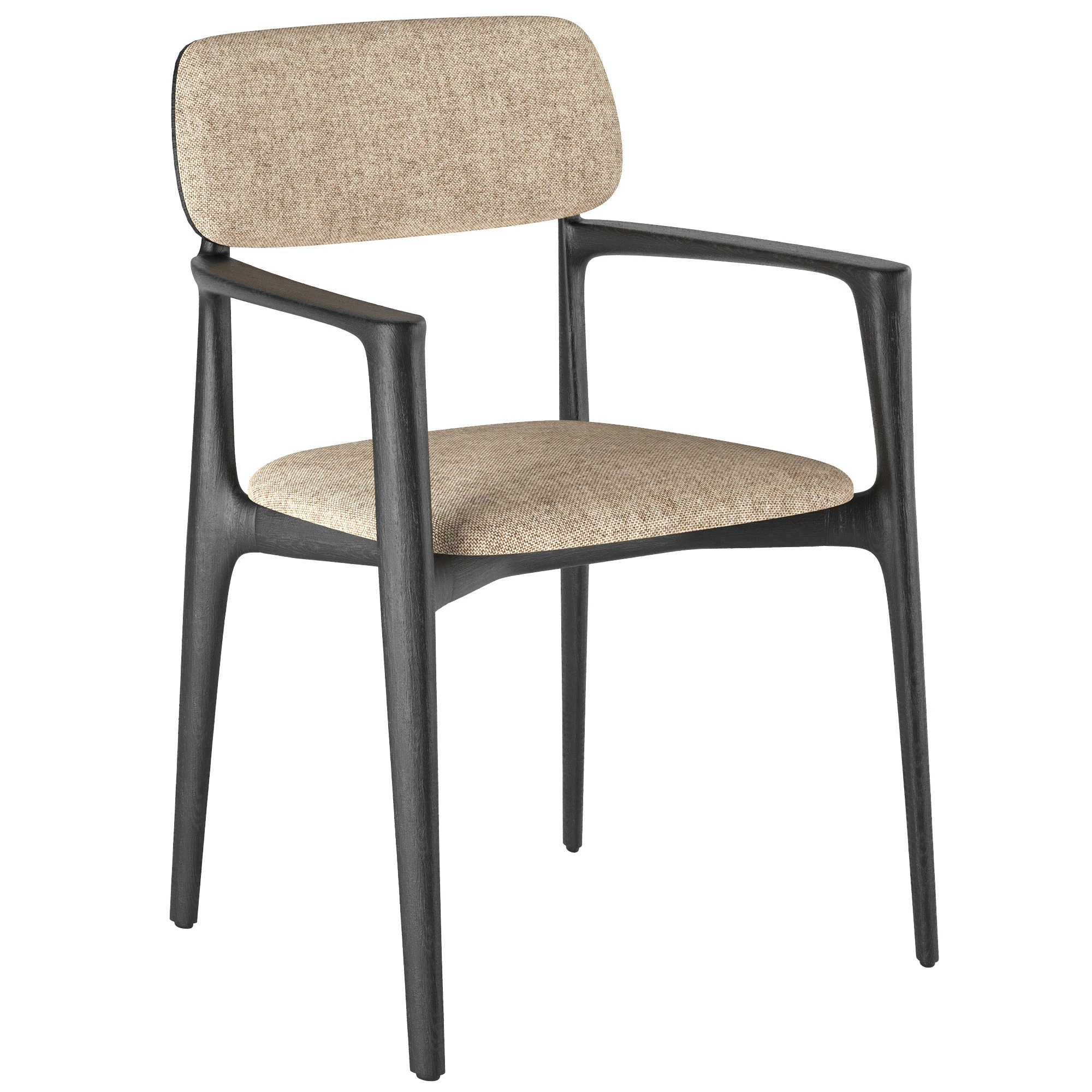 Poliform CURVE Chair 3D Model .c4d .max .obj .3ds .fbx .stl .blend 
