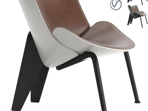 베비탈리아 도마루 암체어 타입 3D 모델 3D 모델