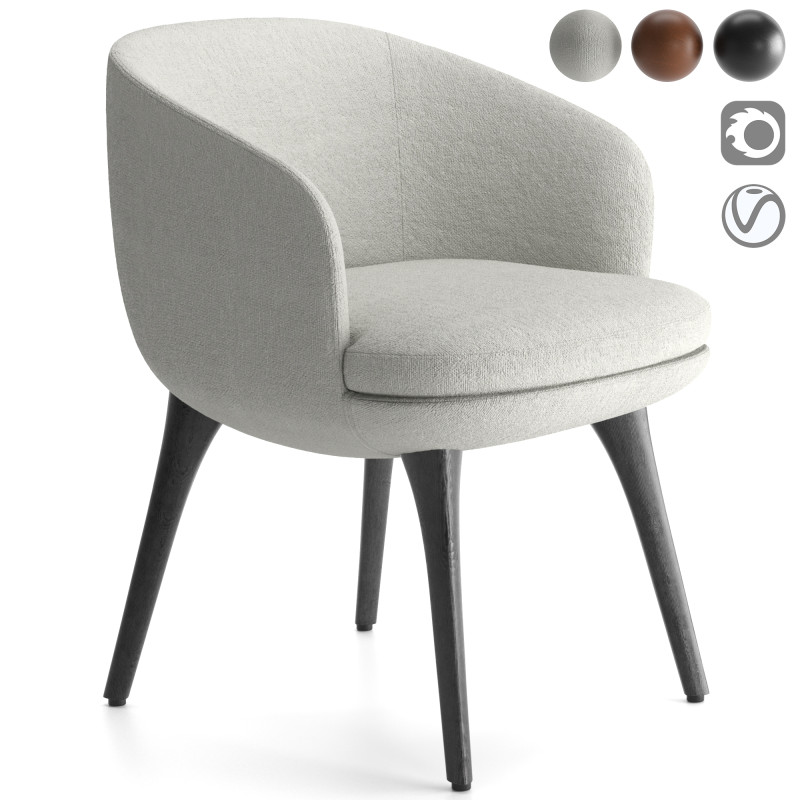 Raphael Dining Little Armchair Modèle 3D .c4d .max .obj .3ds .fbx .stl .blend
