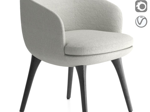 Raphael Dining Little Armchair 3D 模型