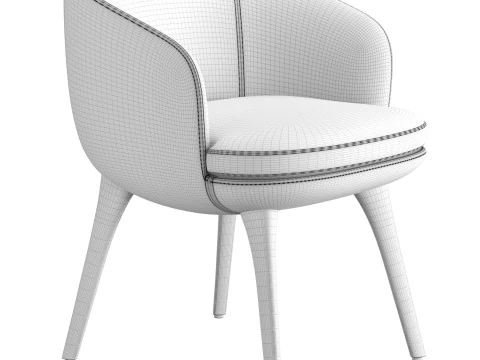 Raphael Dining Little Armchair 3D Model