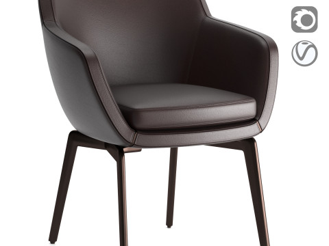 Belt Dining chair 3D 模型