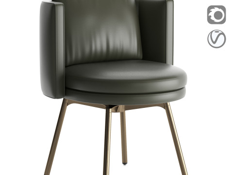Torii Dining Swivel chair Modèle 3D