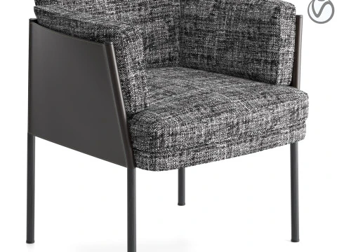 Chaise de salle &agrave; manger Shelley Modèle 3D