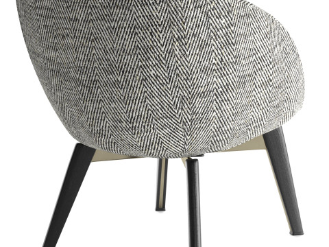 Russell Lounge Little Armchair Modelo 3D
