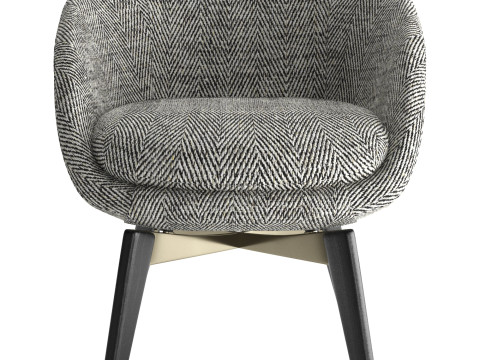 Russell Lounge Little Armchair Modelo 3D