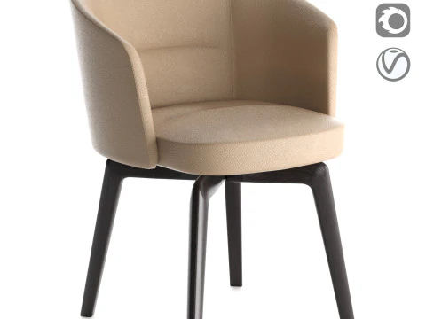 아멜리에 다이닝 체어 3D 모델