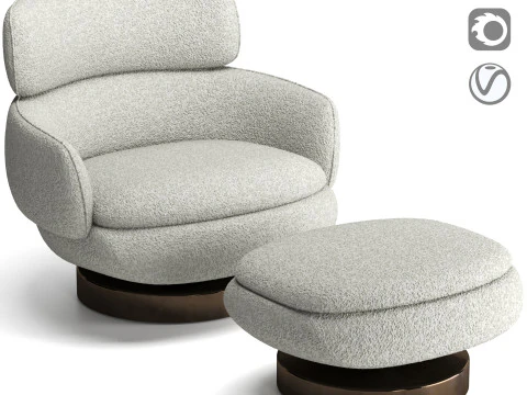 Poltrona Vivienne Bergère Modelo 3D