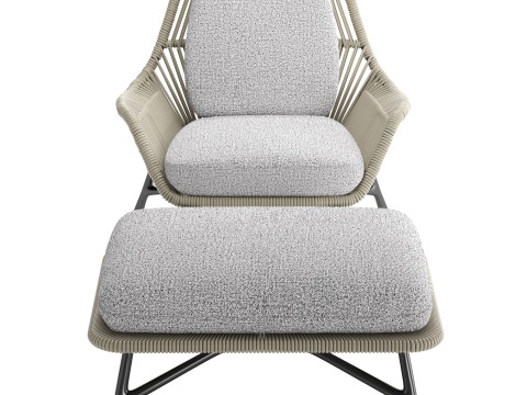 Prince Cord Indoor Amchair 3D Model
