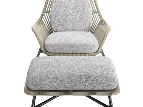 Prince Cord Indoor Amchair 3D Model