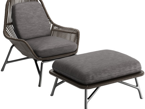 Prince Cord Indoor Amchair 3D Model
